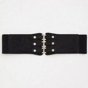 Torrid black lace military belt sz 1